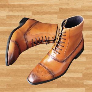 Brown Derby Brogue Boots